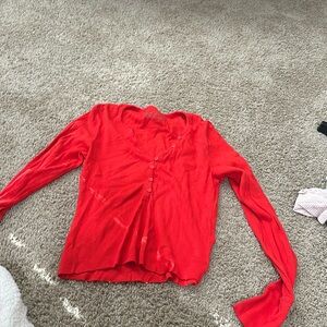 Tee shop long sleeve red